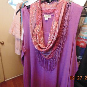 One World, 3X, Light Lavender, cold shoulder  NWOT